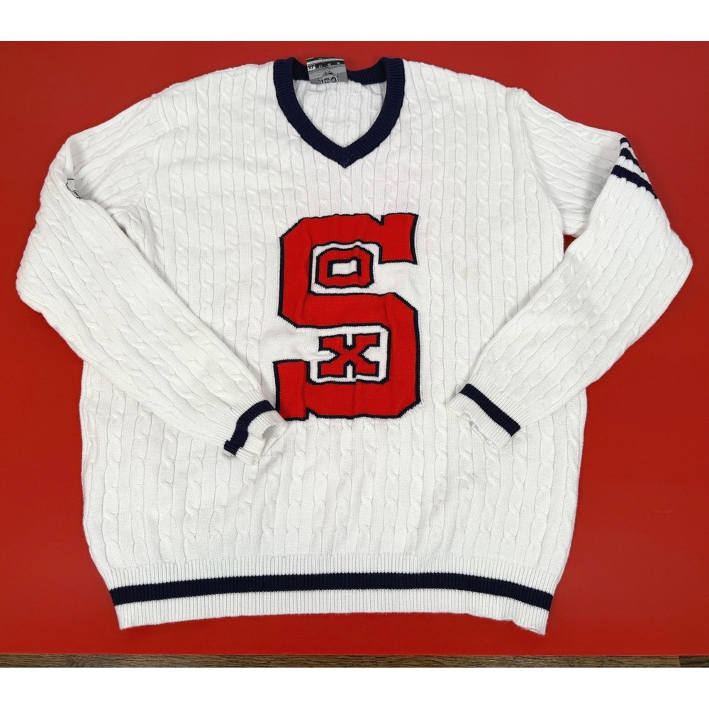 Chicago White Sox 125th Anniversary Cable‎ Knit Sweater Size XL